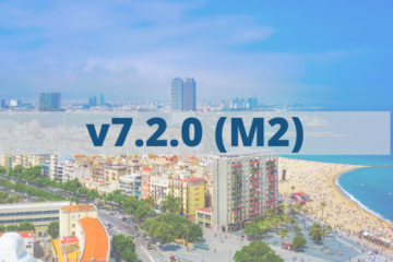 The text vv7.2.0 (M2) with Barcelona in the background